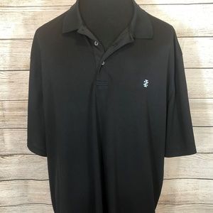 IZOD Mens Golf Polo Shirt 4XL, Black